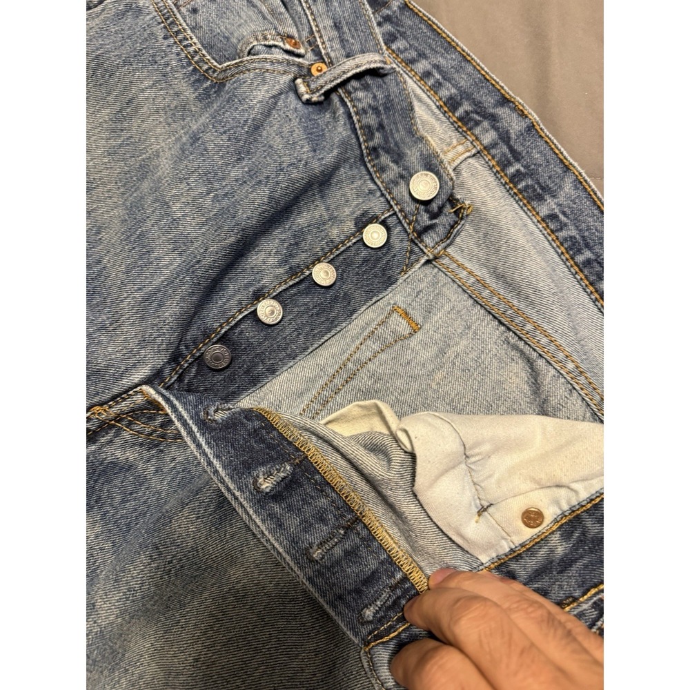 Levis 501 Jeans 36x29 Blue Regular Straight Stonewash Red Tab Denim - Picture 4 of 9